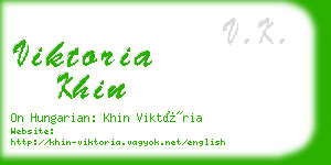 viktoria khin business card